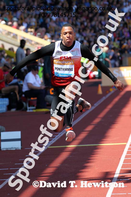 Jean-Marc Pontvianne (France) mens triple jump, IAAF Diamond League, Birmingham. Photo: David T. Hewitson/Sports for All Pics